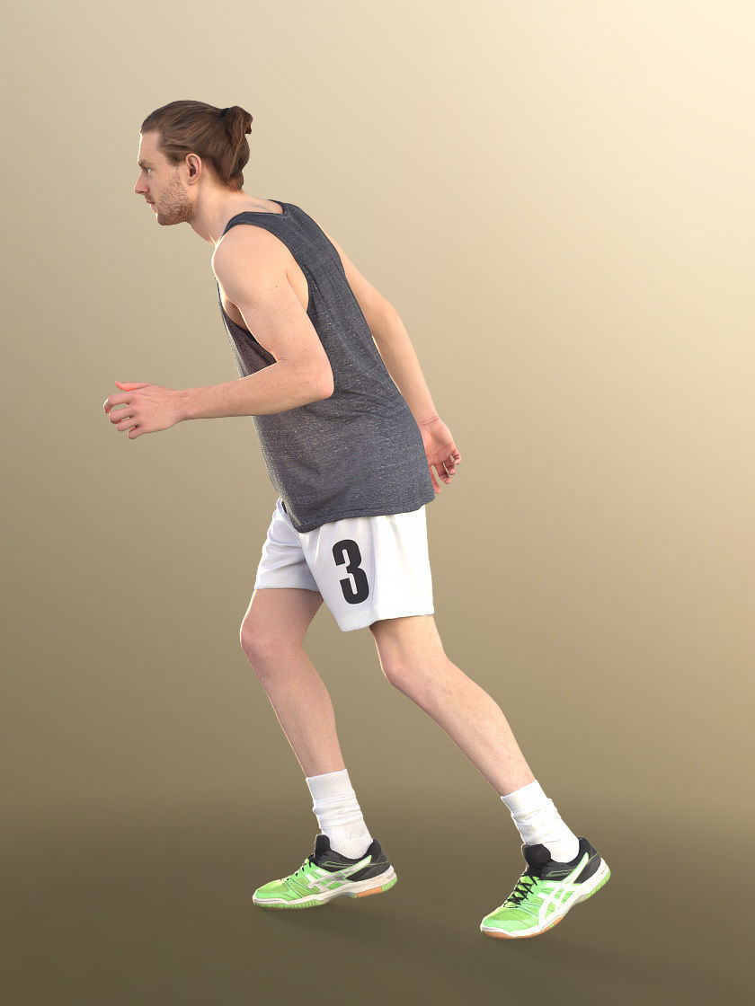 Milo 11229 - Athletic Young Man Running Low-poly 3D model_3