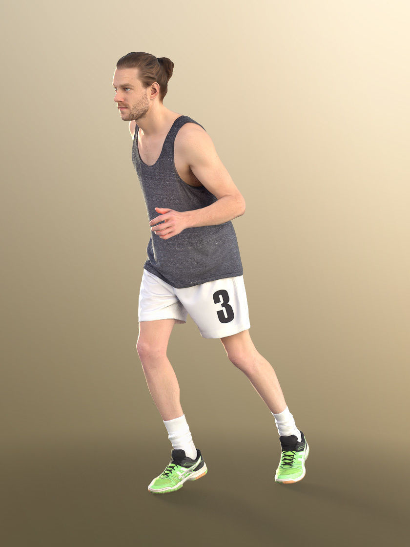 Milo 11229 - Athletic Young Man Running Low-poly 3D model_2