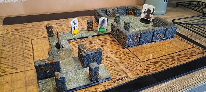 3D Printed Tabletop RPG Tiles - Basic Dungeon Set 3D print model