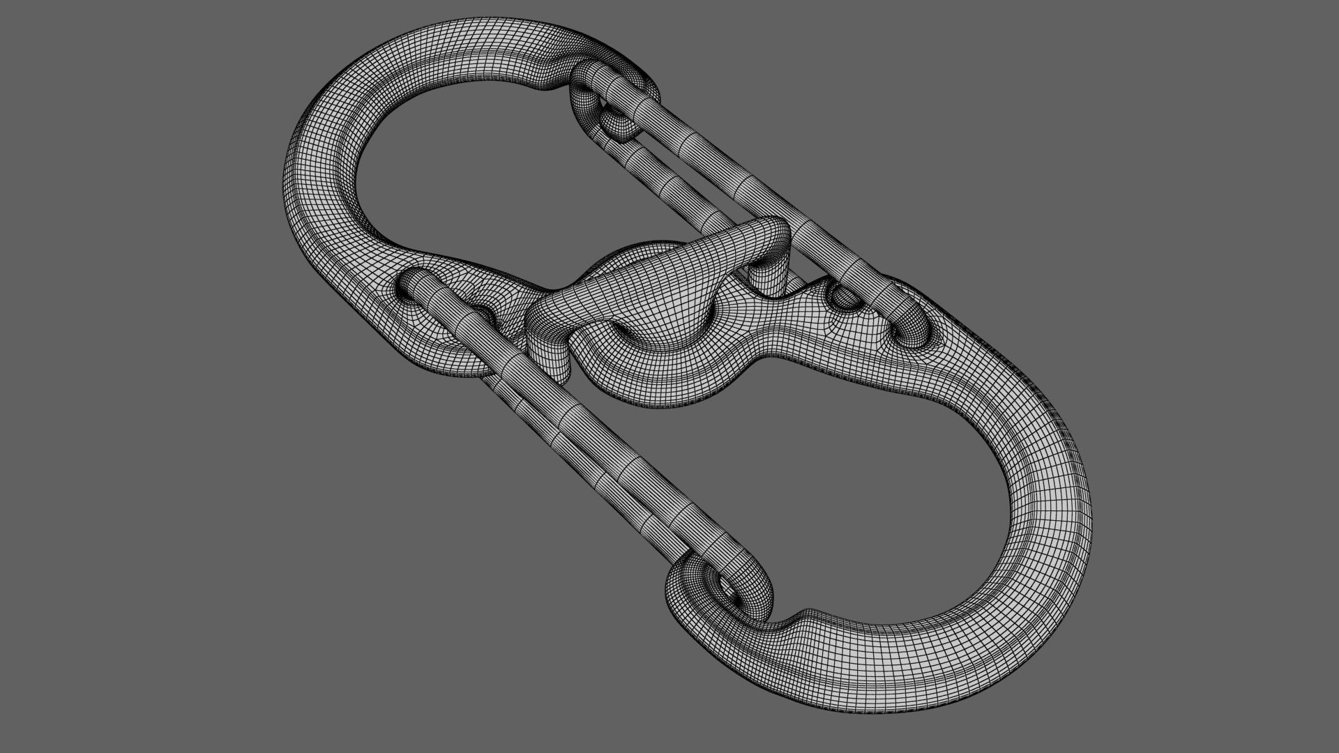 Carabiner orange 3D model_11