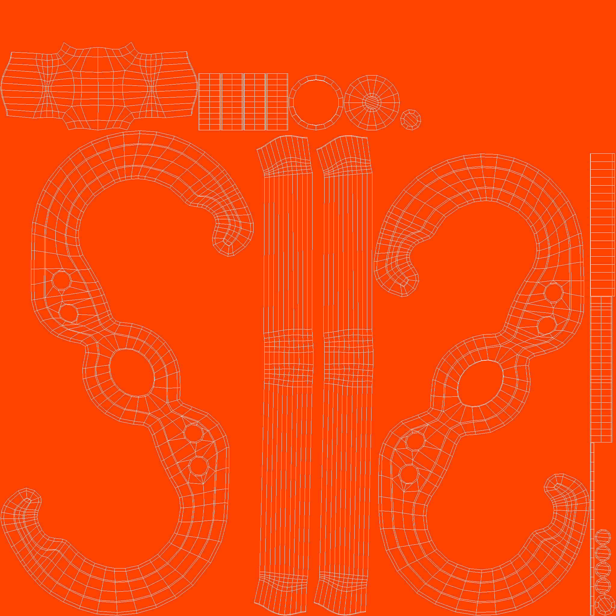 Carabiner orange 3D model_9