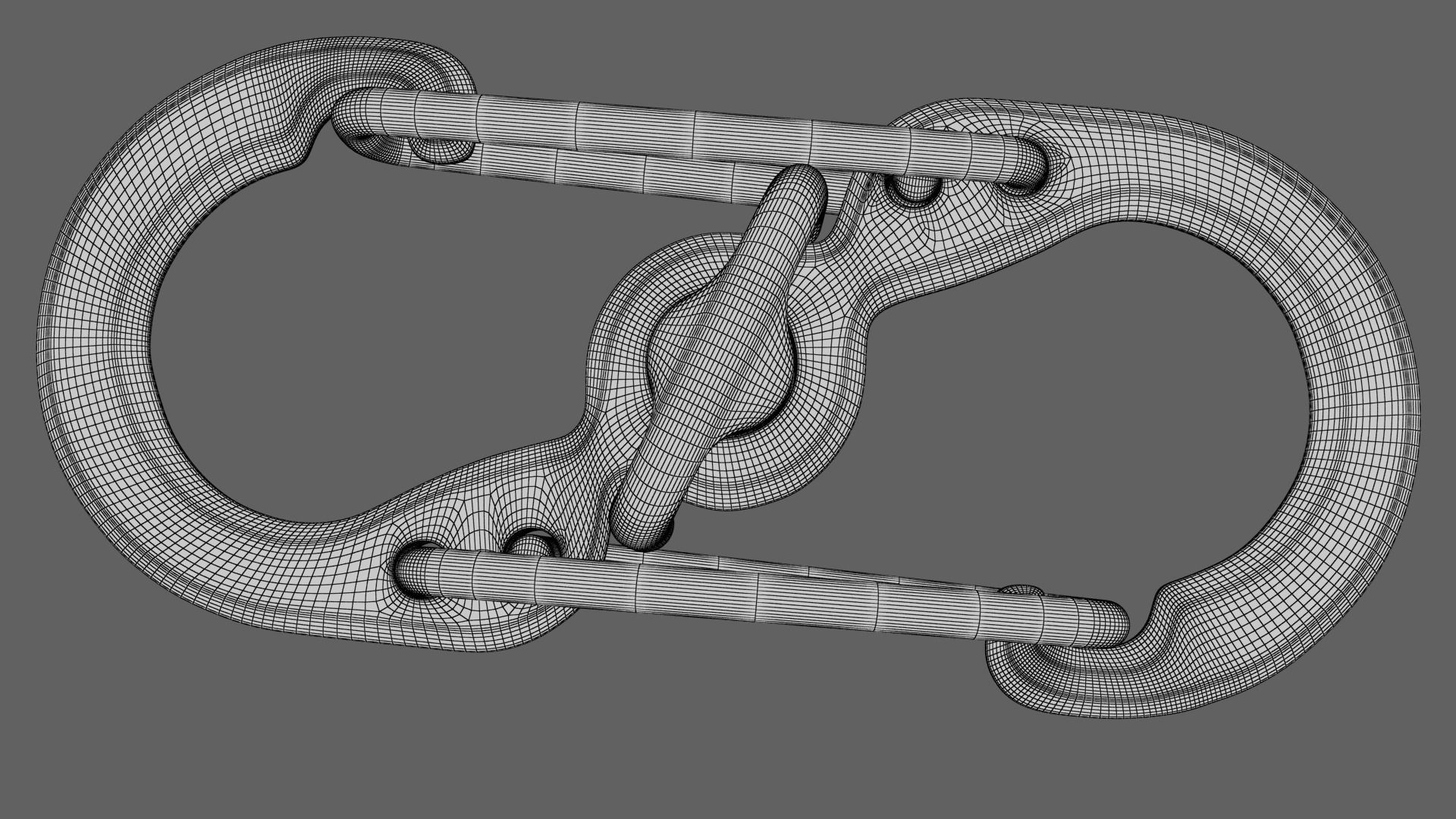 Carabiner orange 3D model_10