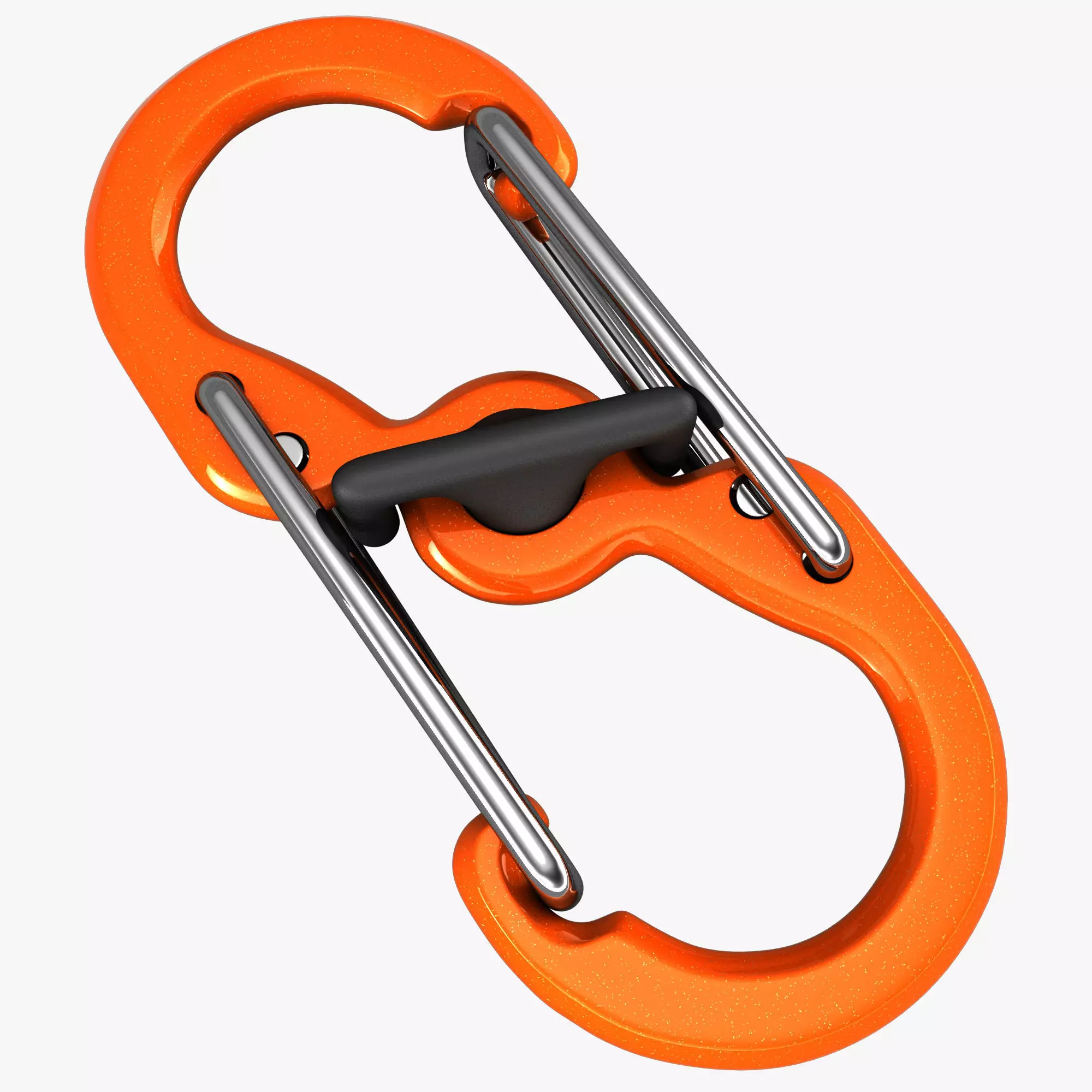 Carabiner orange 3D model_0