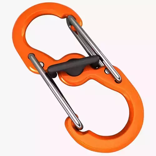 Carabiner orange 3D model