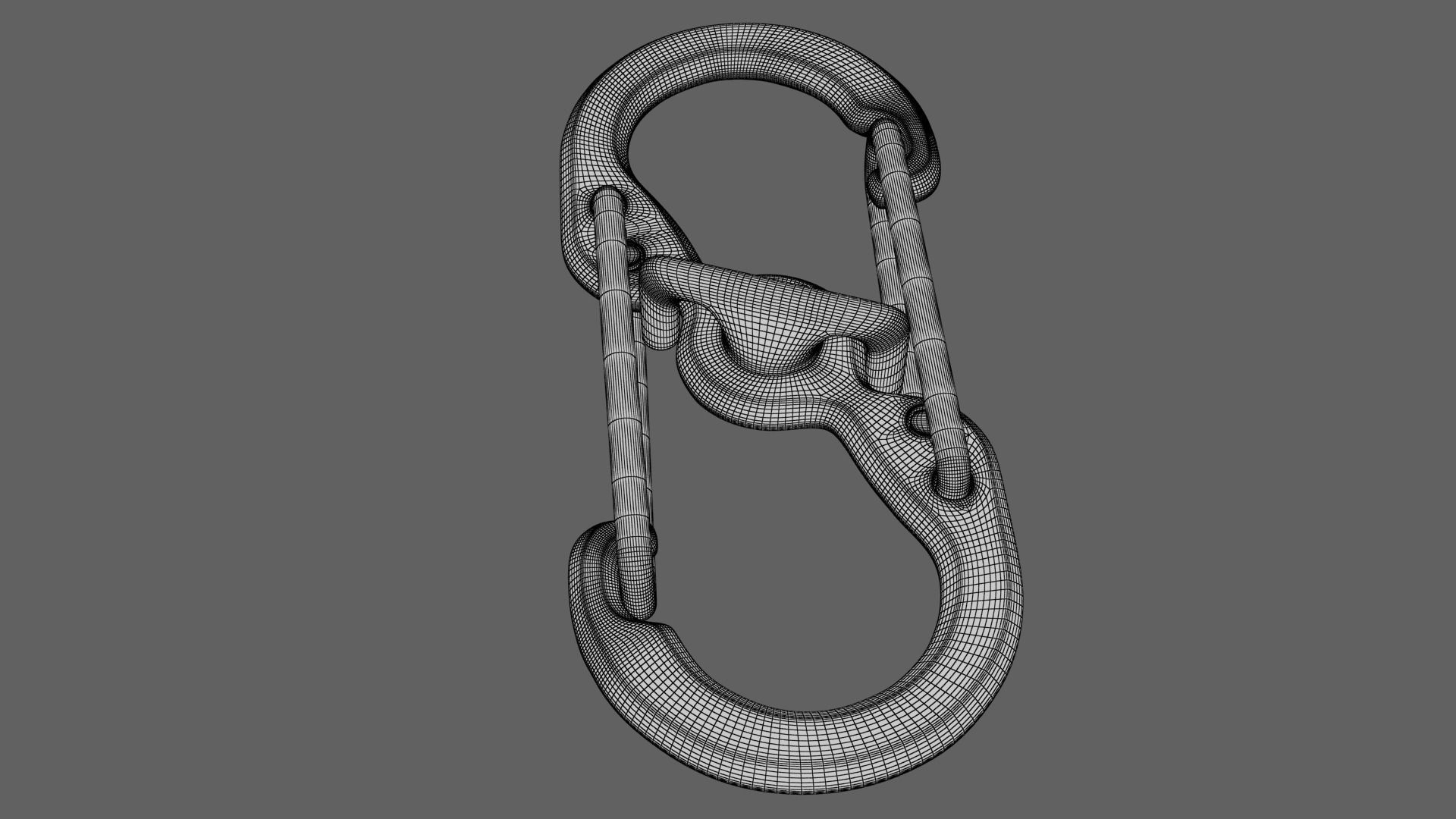 Carabiner orange 3D model_12