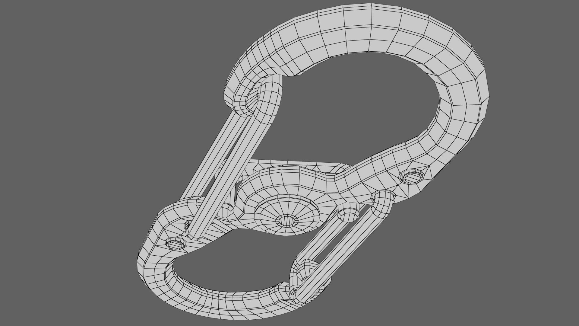Carabiner orange 3D model_24
