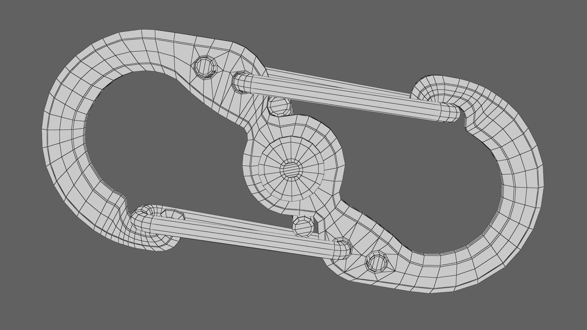 Carabiner orange 3D model_25