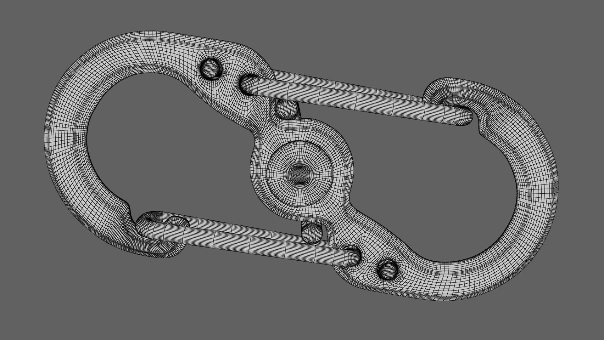 Carabiner orange 3D model_17