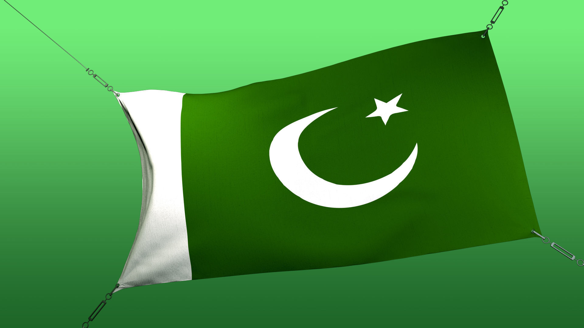 Animated Flag- Wired Transitional Flag  3D model_7