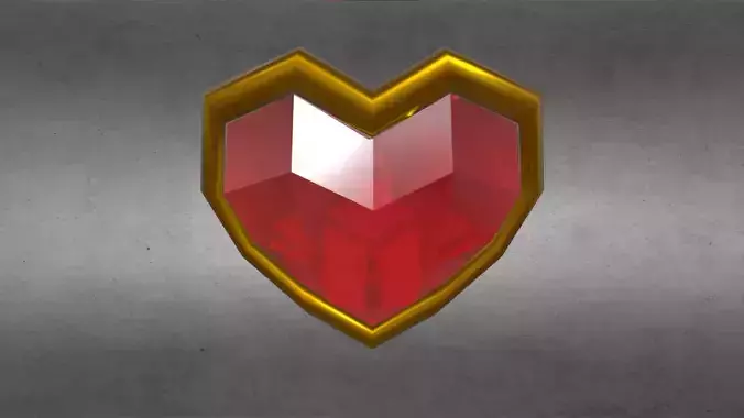 Crystal Heart - Cubic With Ring