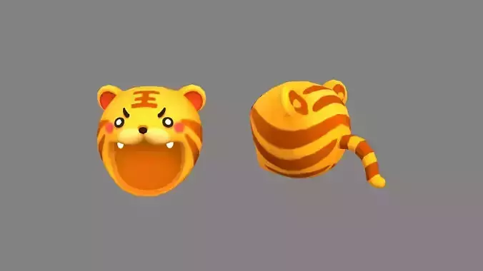 Cartoon tiger hat