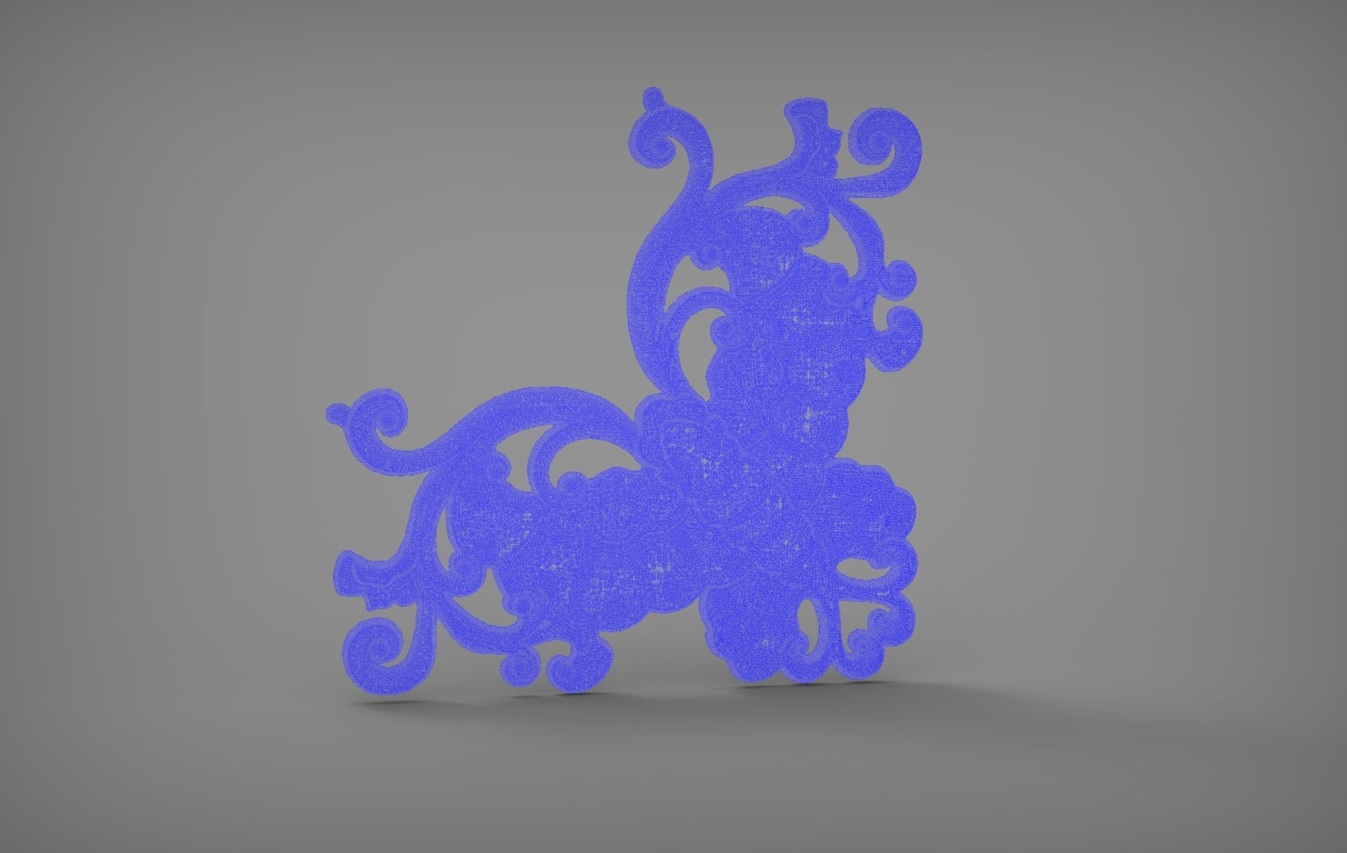 Floral Wood Carving for Furniture - 10 3D model_7