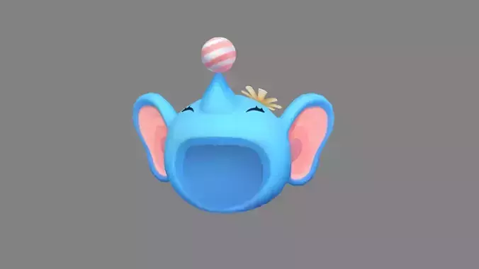 Cartoon blue elephant hat  - Show costumes