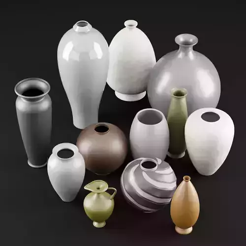 Decorative ceramic vases set