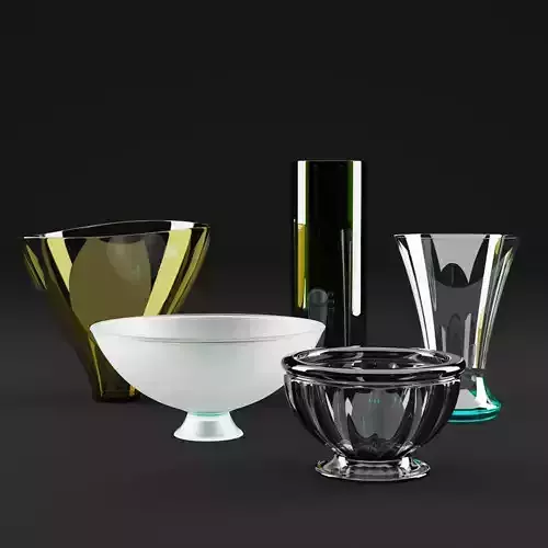 Decorative glass vases set