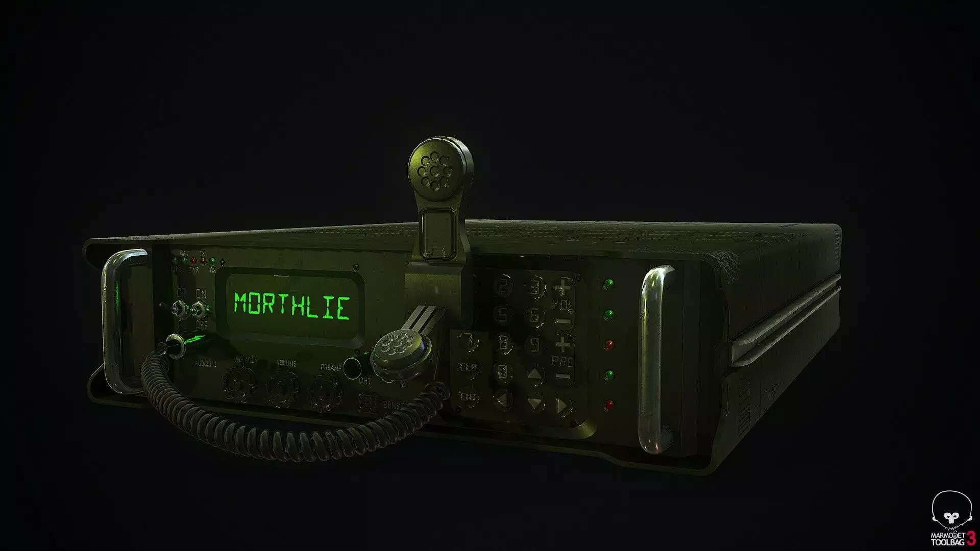 Millitary Radio Game Ready High Poly 3D Model 3D model