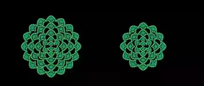 Pendant Set 4 two flower designs