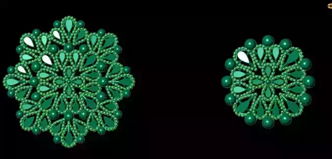 Pendant Set 5 emerald bead designs