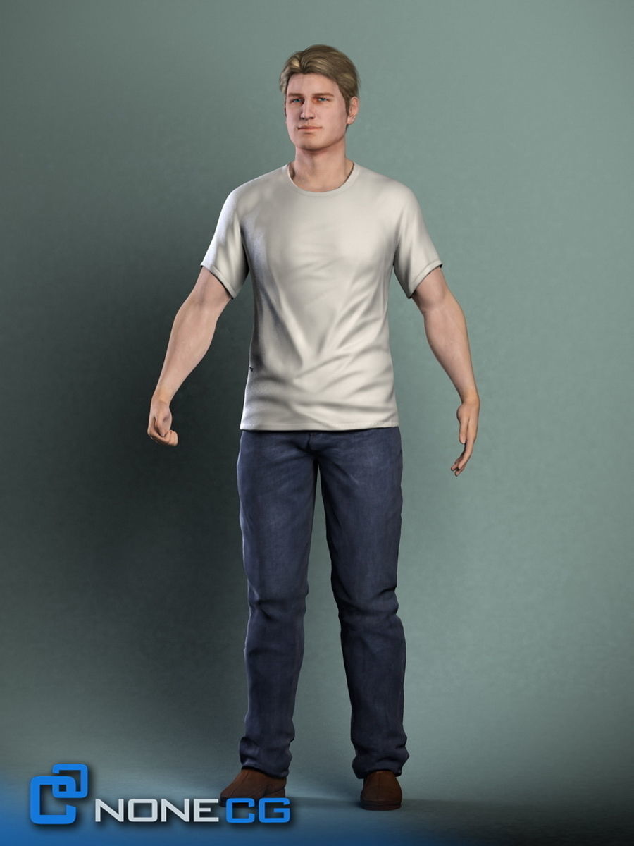 Pack - Adult Males and Female Megapack 3D model_20