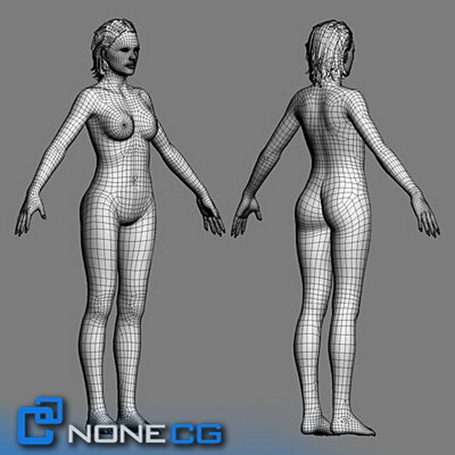 Pack - Adult Males and Female Megapack 3D model_69