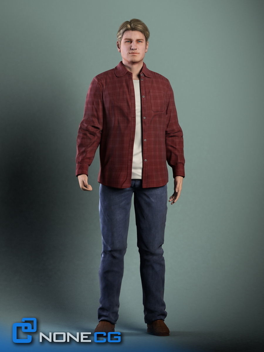 Pack - Adult Males and Female Megapack 3D model_18