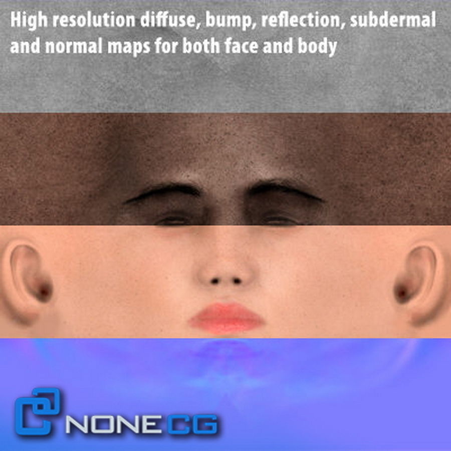 Pack - Adult Males and Female Megapack 3D model_72