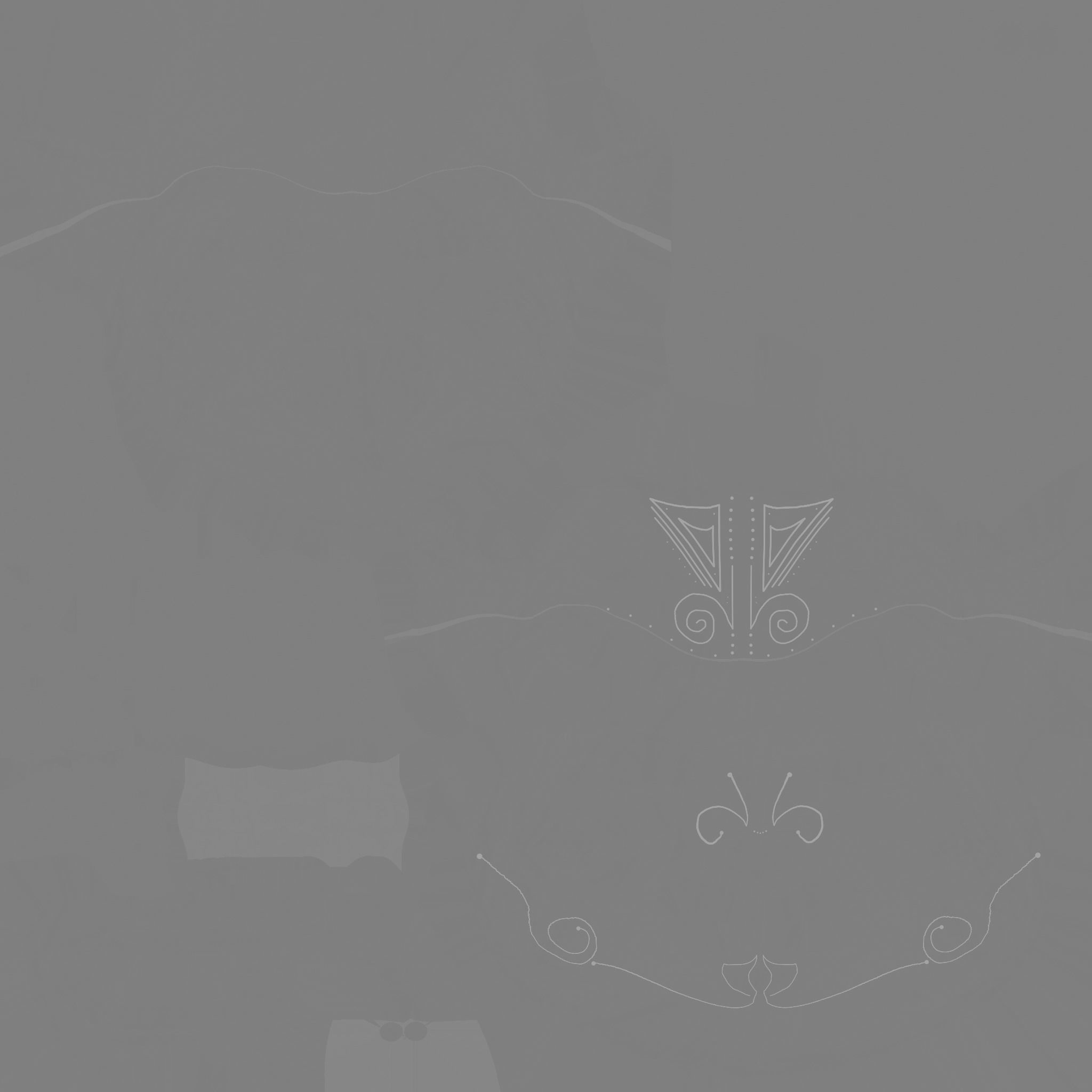 Oni Mask -2 Red White - Hannya Fantasy Character Design Low-poly 3D model_15