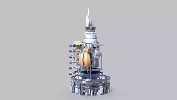 SciFi military headquarters 3D model