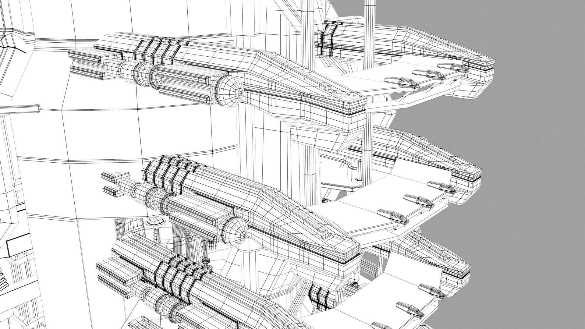 SciFi military headquarters 3D model_21