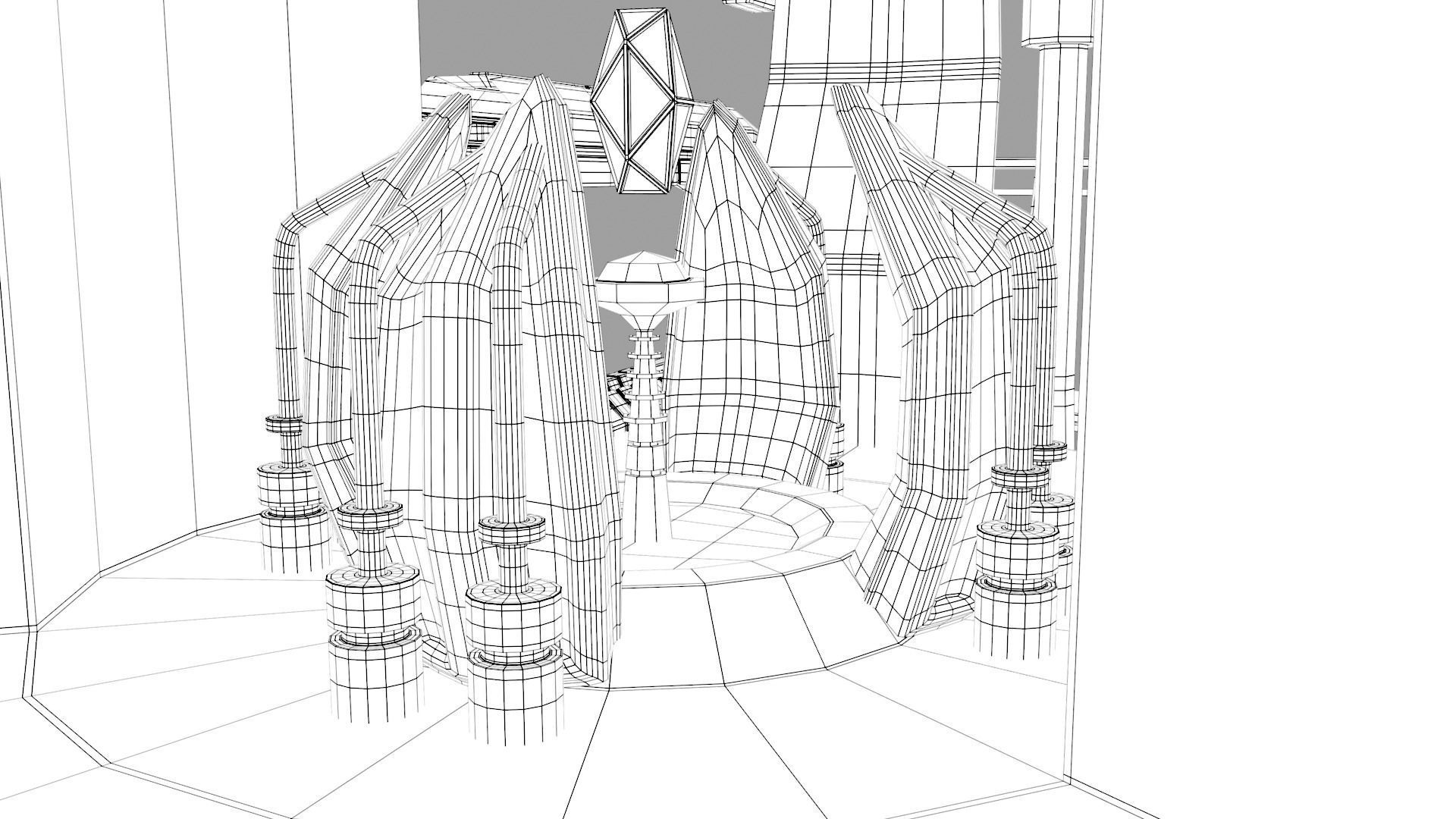 SciFi military headquarters 3D model_22