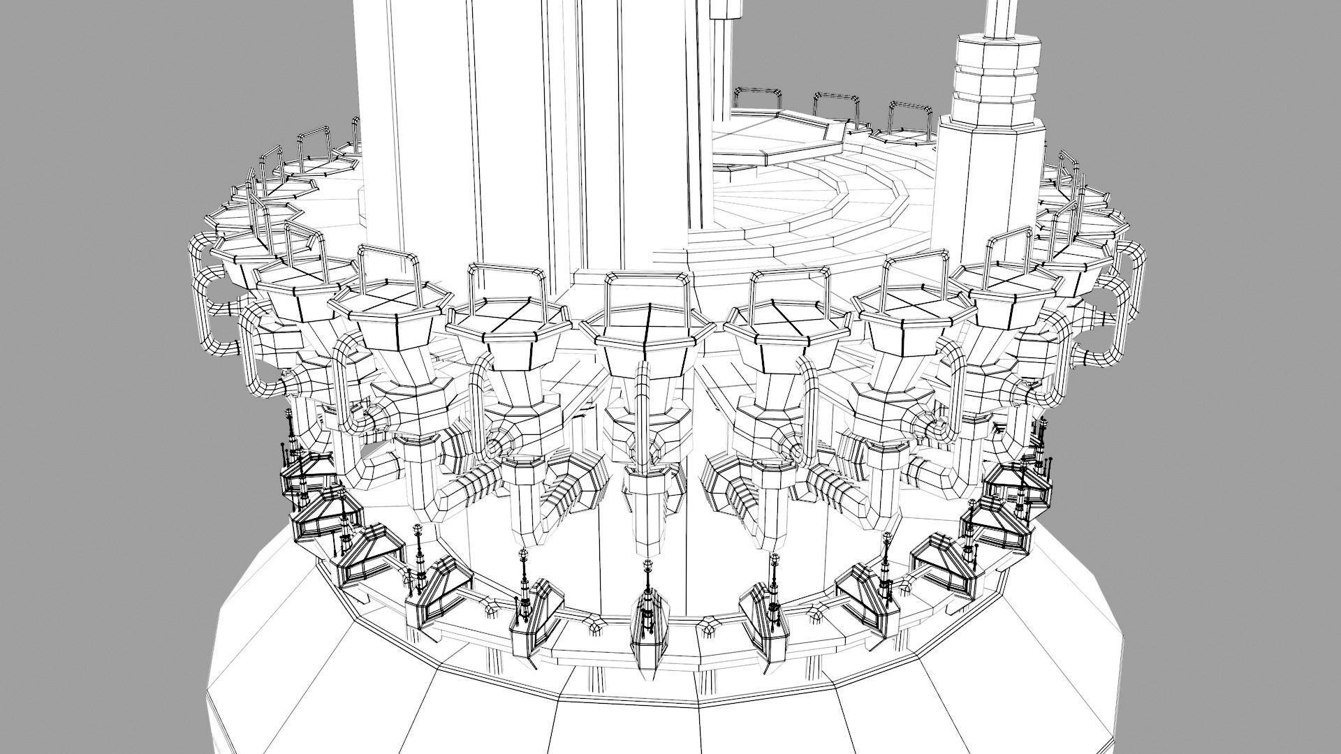 SciFi military headquarters 3D model_24