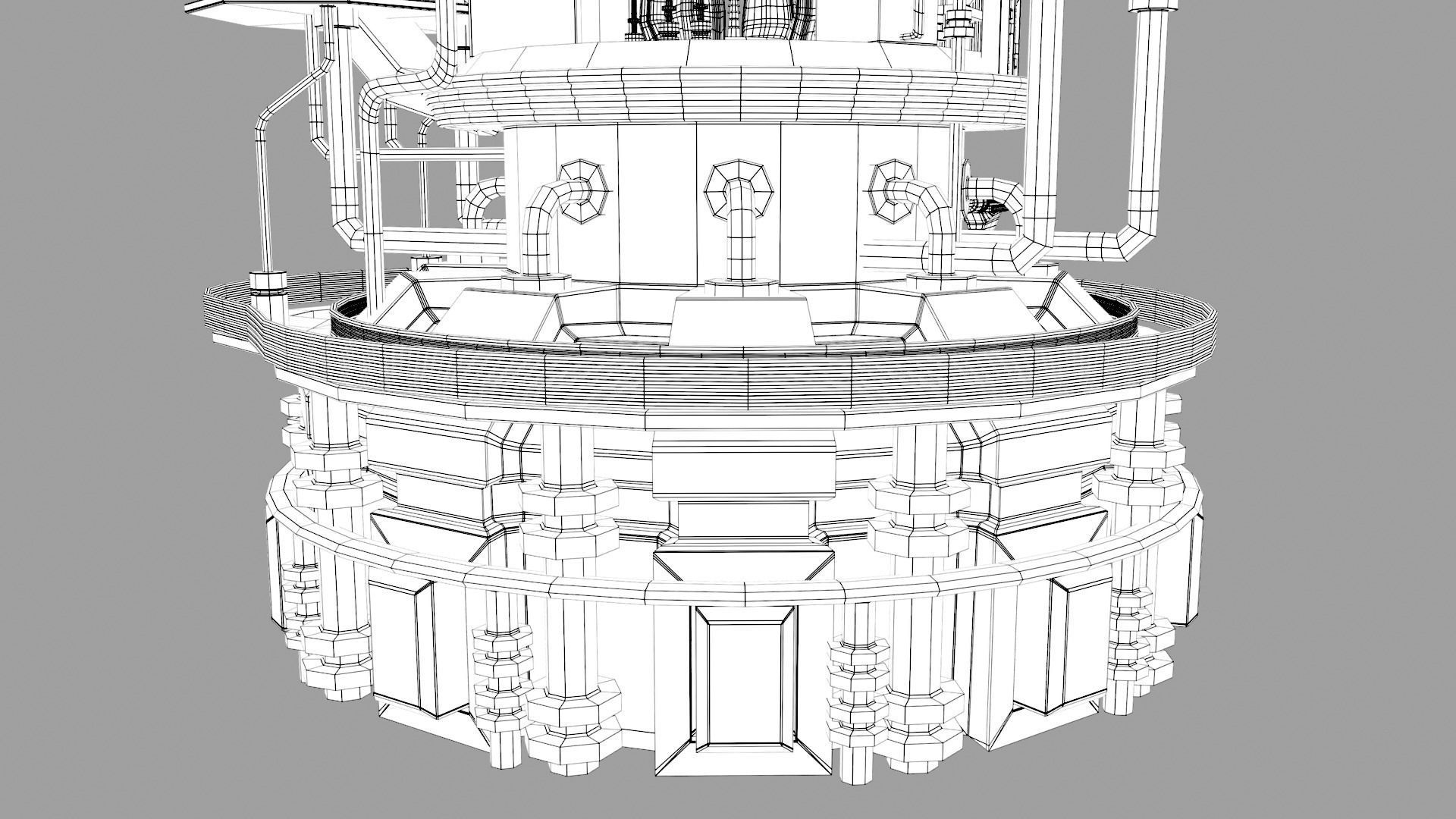 SciFi military headquarters 3D model_23