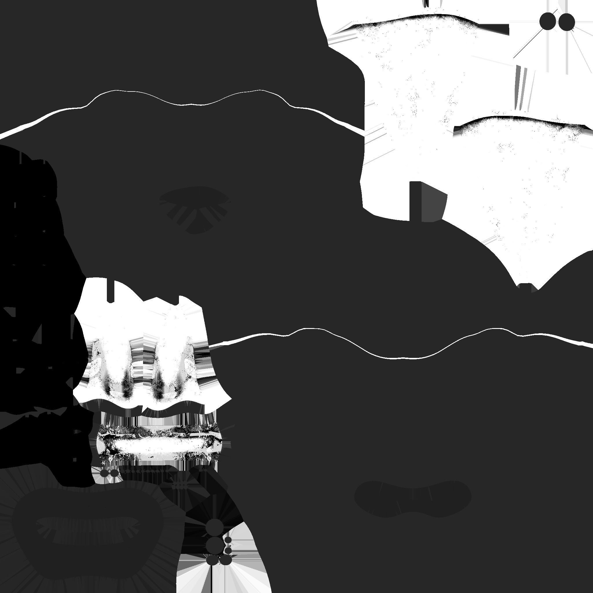 Oni Mask 05 Black - Hannya Fantasy Character Design Low-poly 3D model_19