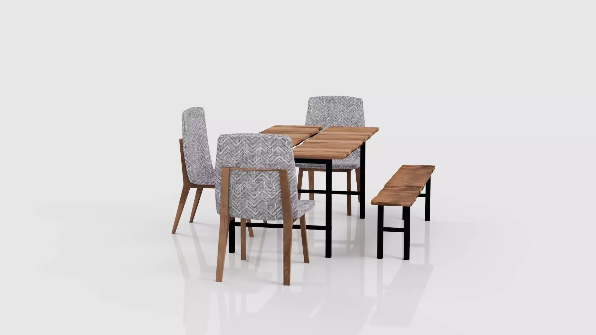 Table and chairs 3D model
