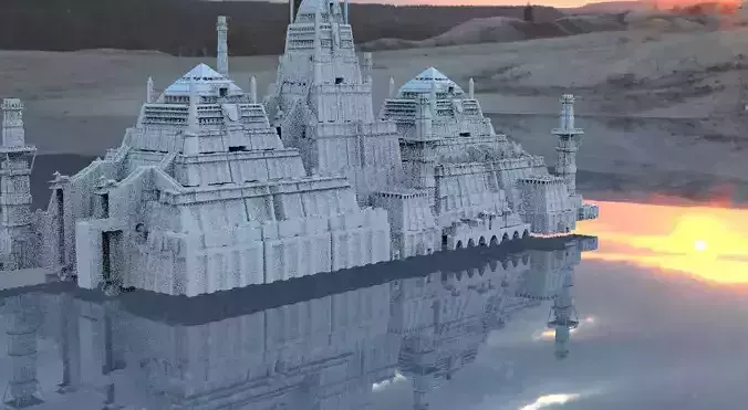 Egyptian Pyramid temple structure