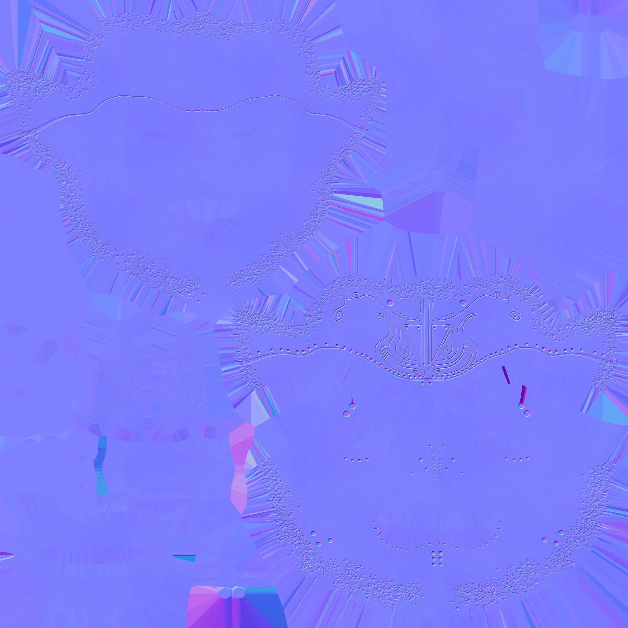 Oni Mask 07 White Full - Hannya Fantasy Character Design Low-poly 3D model_15