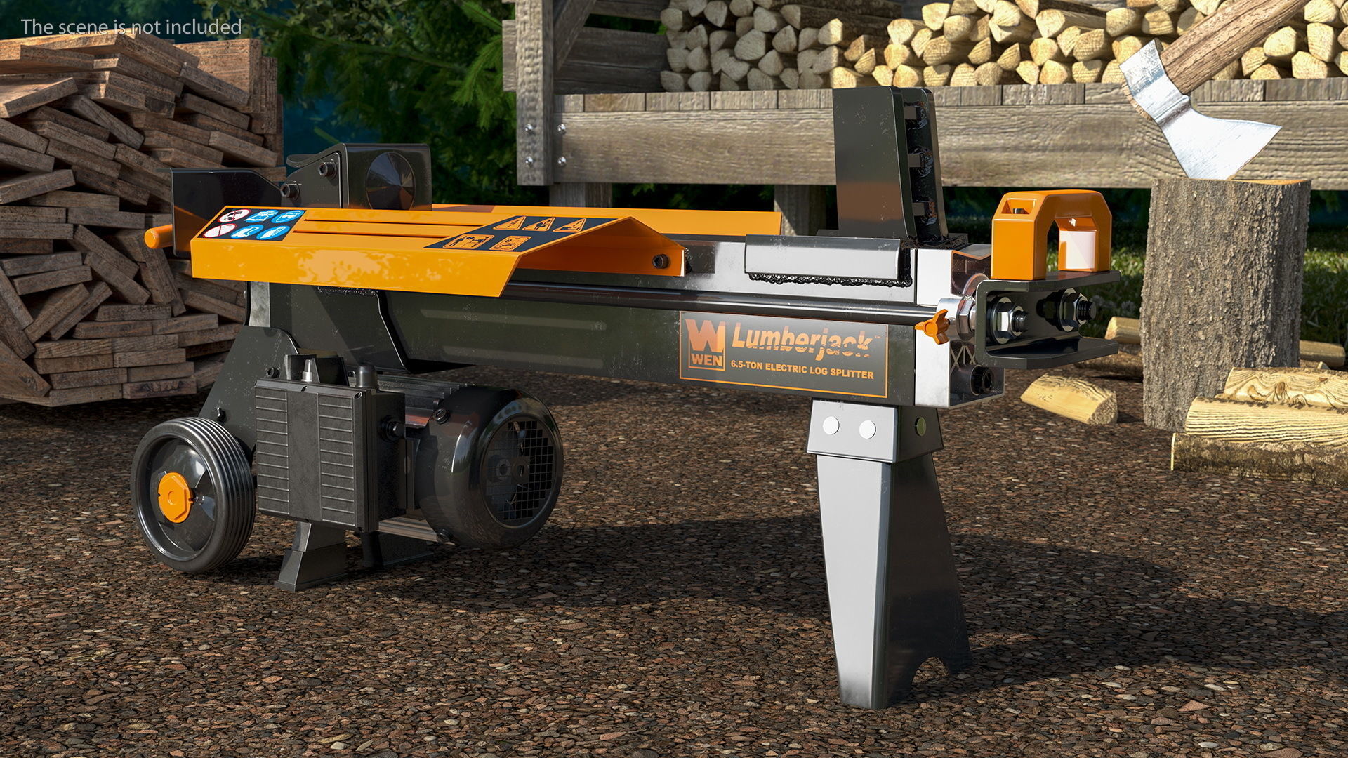 Log Splitter WEN 56207 Electric Rigged 3D model_3