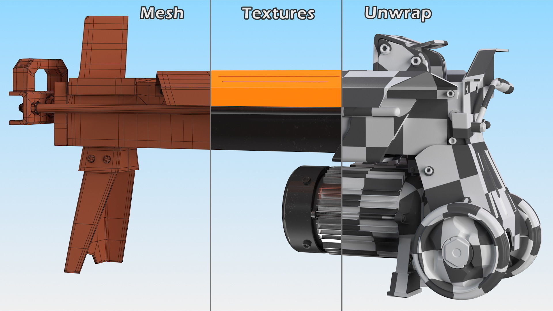 Log Splitter WEN 56207 Electric Rigged 3D model_19