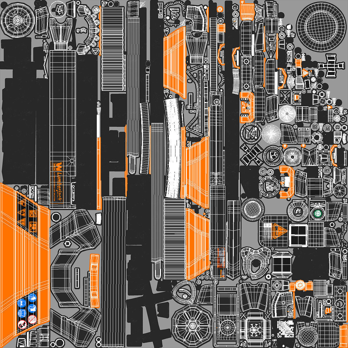 Log Splitter WEN 56207 Electric Rigged 3D model_22