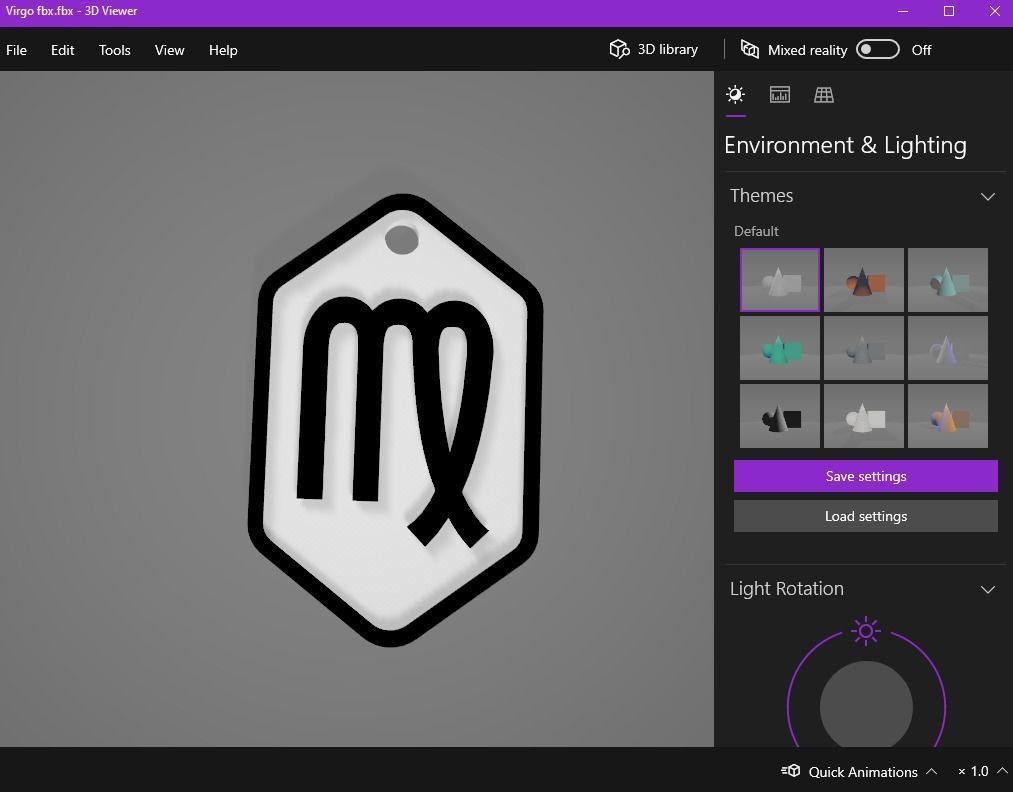 Virgo pendant key ring 3D print model_18