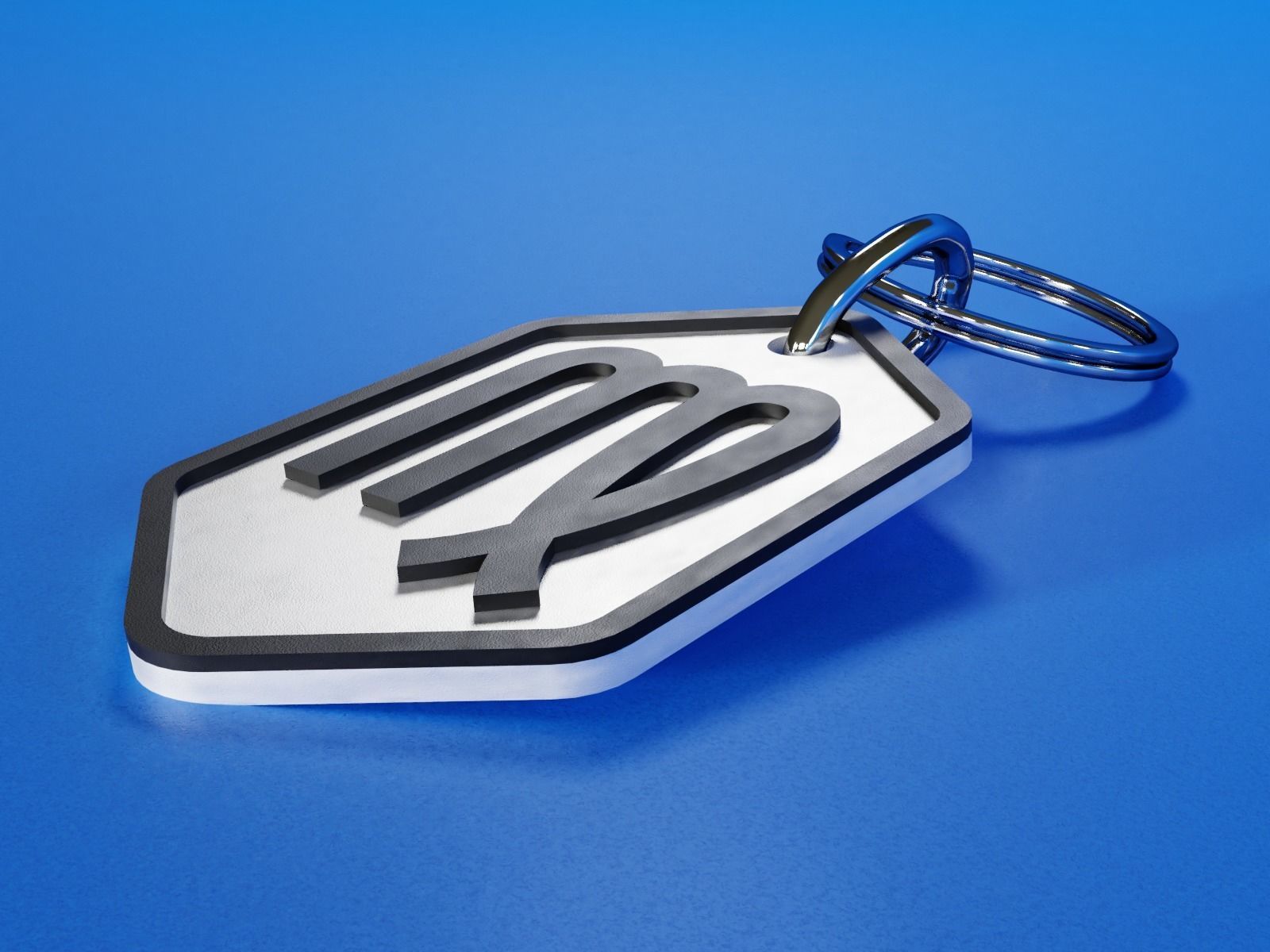Virgo pendant key ring 3D print model_2