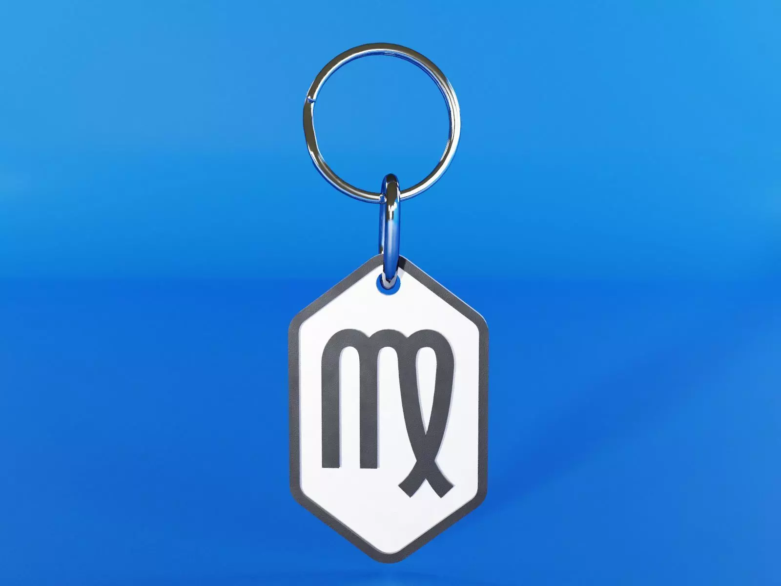 Virgo pendant key ring 3D print model_0