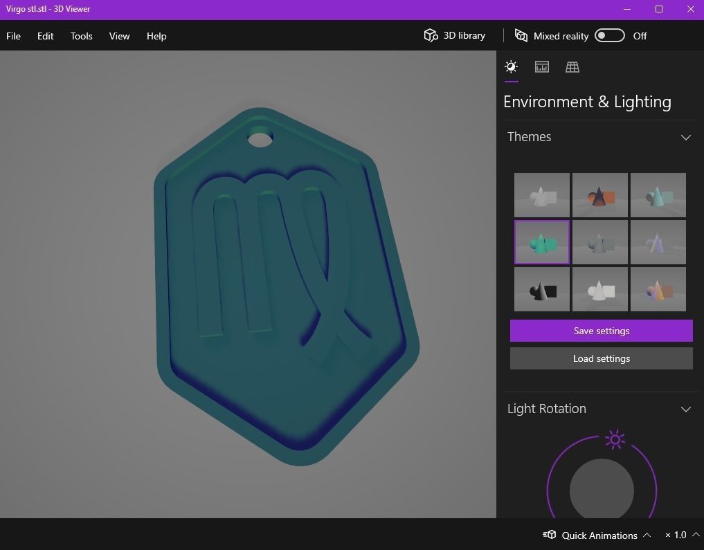 Virgo pendant key ring 3D print model_13