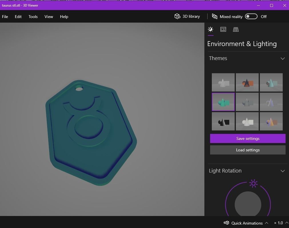 Taurus pendant key ring 3D print model_14