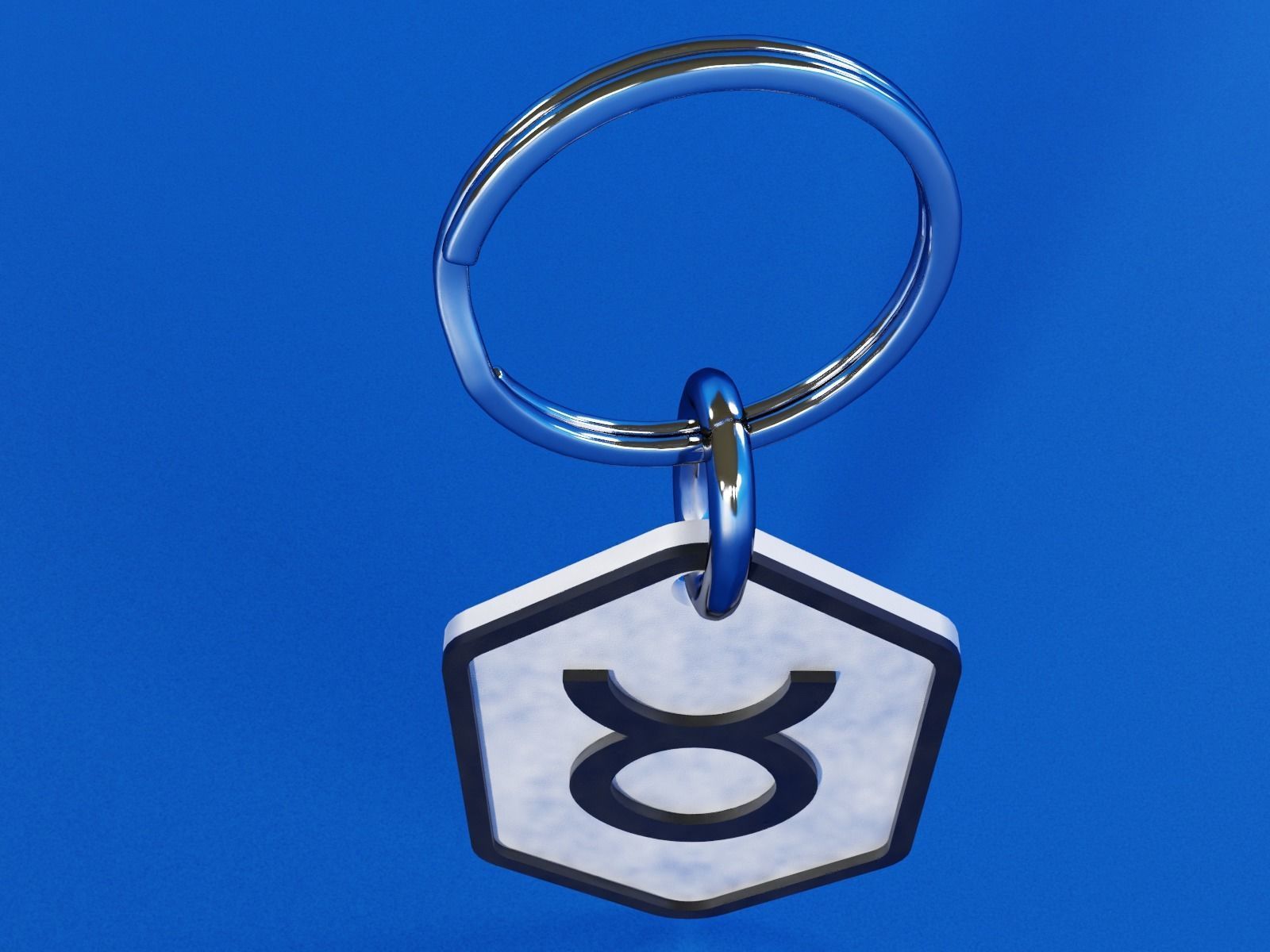 Taurus pendant key ring 3D print model_6