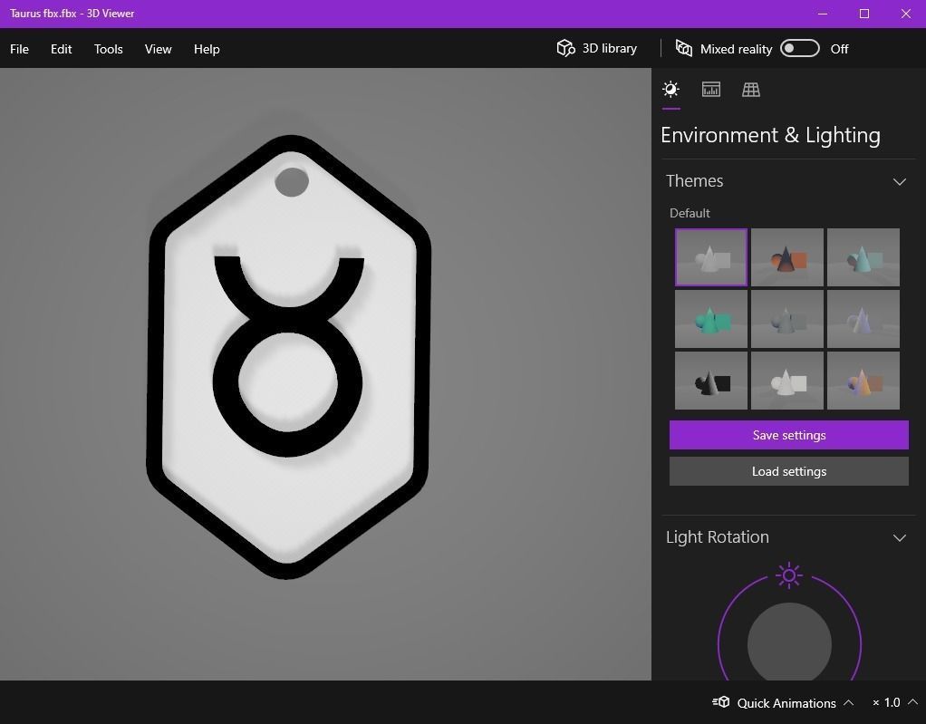 Taurus pendant key ring 3D print model_18