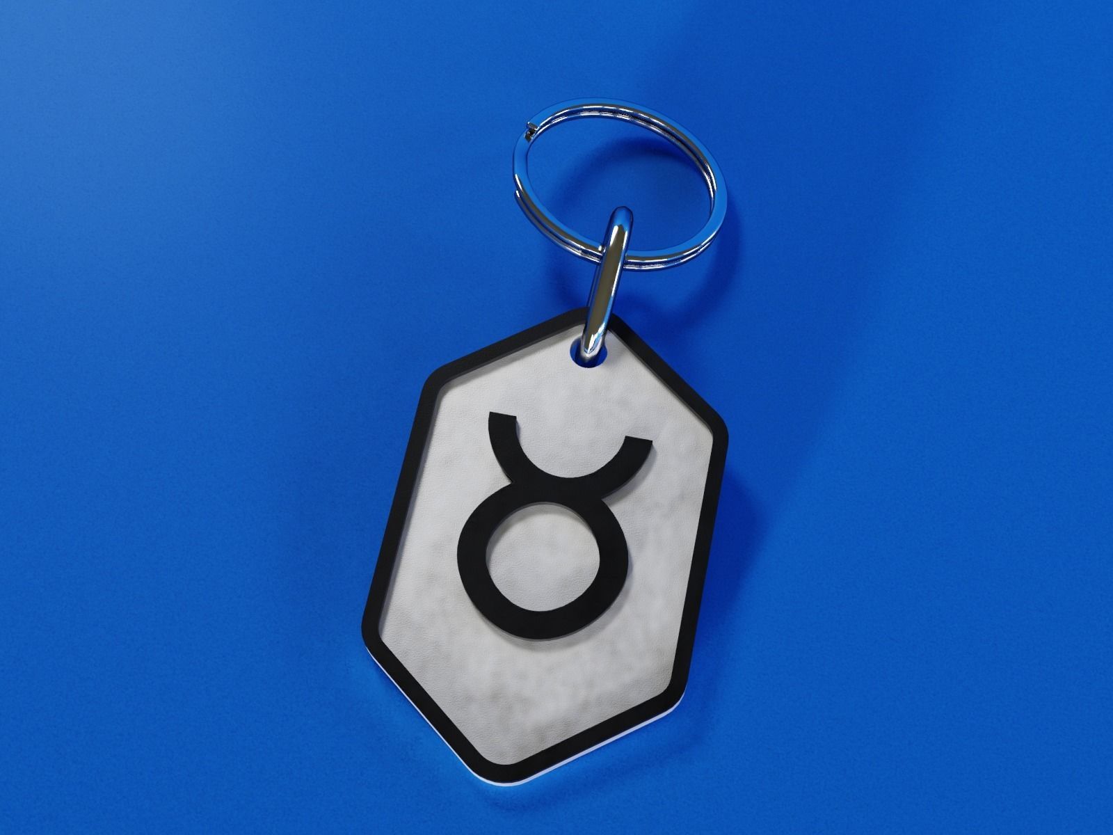Taurus pendant key ring 3D print model_2