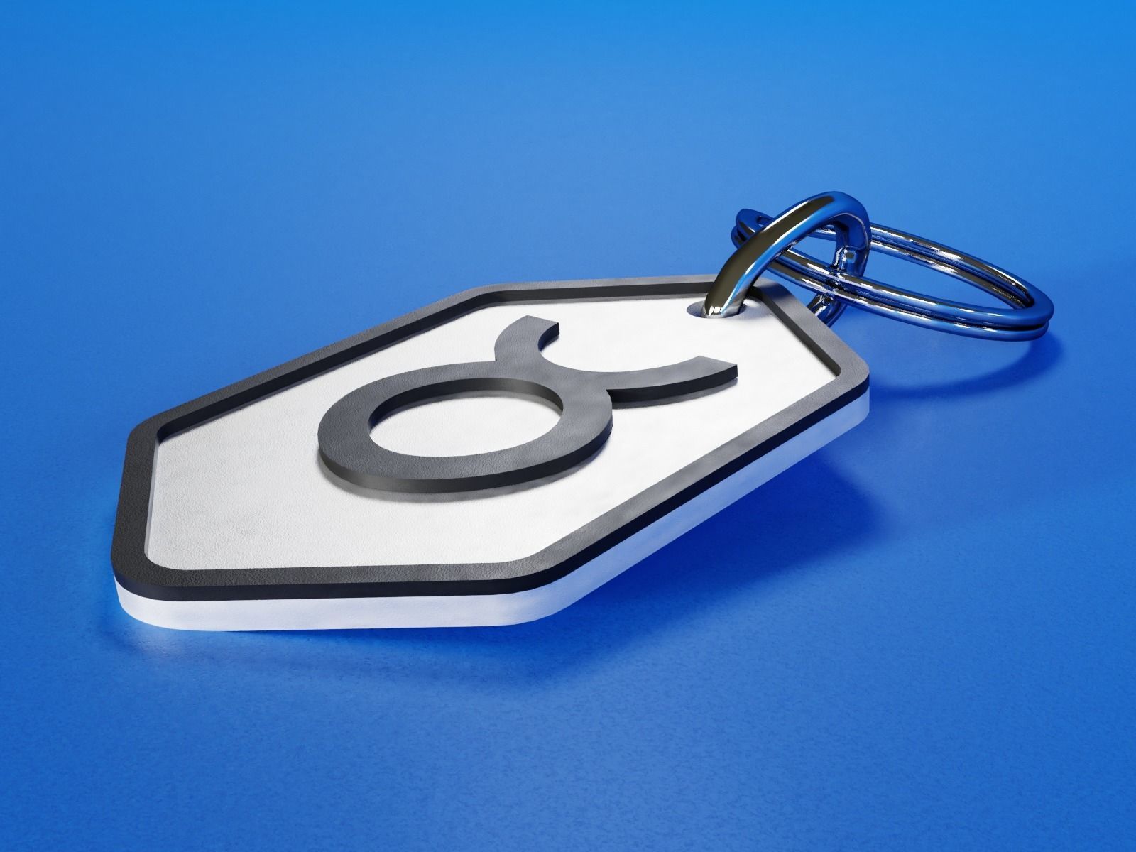 Taurus pendant key ring 3D print model_3