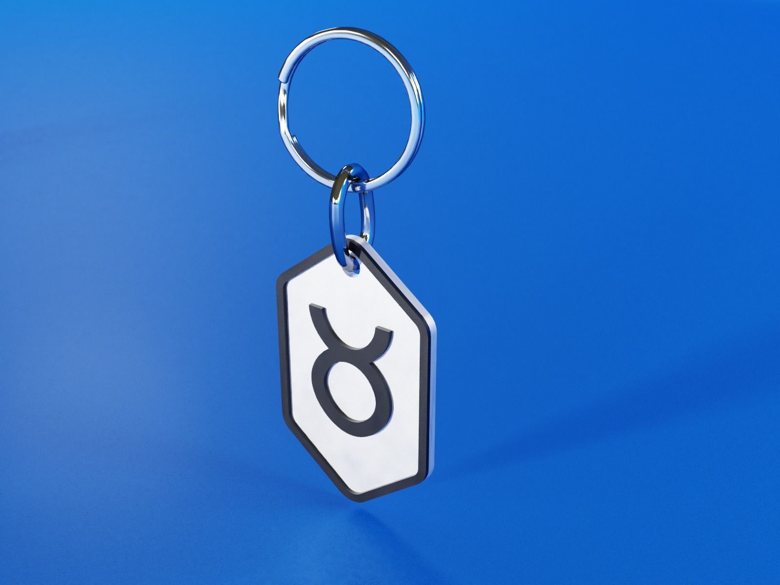 Taurus pendant key ring 3D print model_10