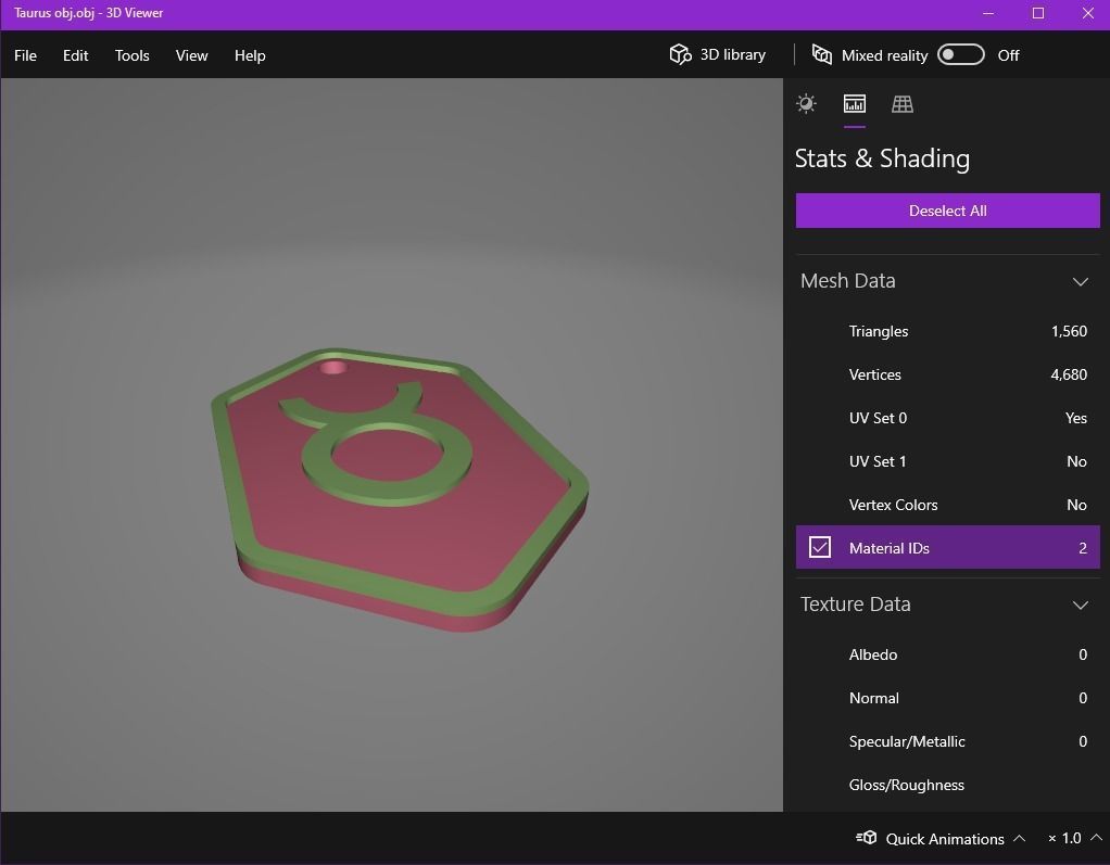 Taurus pendant key ring 3D print model_16